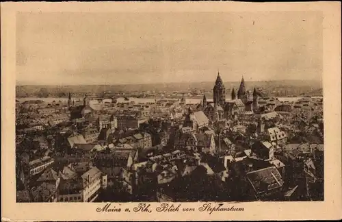 Ak Mainz am Rhein, Blick vom Stephansturm