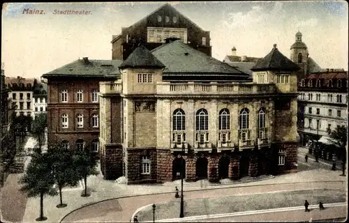 Ak Mainz am Rhein, Stadttheater