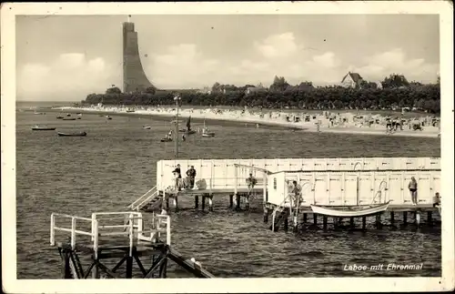 Ak Ostseebad Laboe, Marine Ehrenmal, Badeanlagen