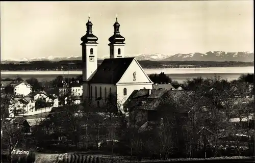 Ak Tutzing am Starnberger See Oberbayern, Blick über die Dächer der Stadt