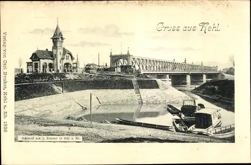 Ak Kehl am Rhein, Brücke