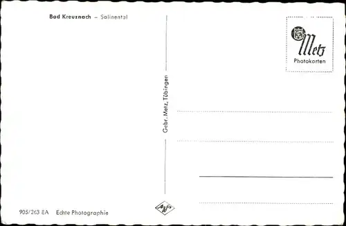 Ak Bad Kreuznach in Rheinland Pfalz, Salinental, Panorama