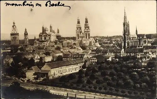 Foto Ak Speyer am Rhein, Totalansicht von Speyer mit Kirchen