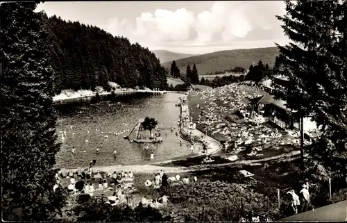 Ak Brilon im Sauerland, freibad Waldsee Gudenhagen