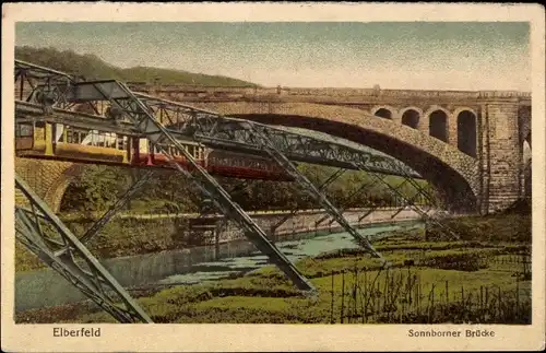 Ak Elberfeld Wuppertal, Sonnborner Brücke