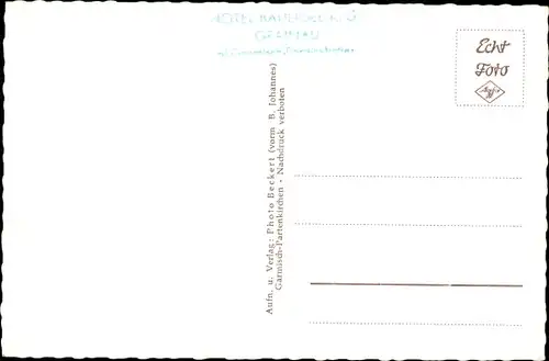 Ak Grainau in Oberbayern, Hotel Badersee, Halle