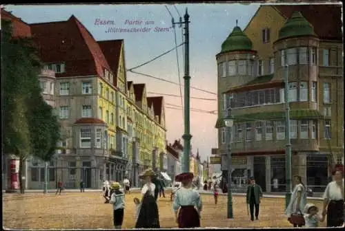 Ak Essen im Ruhrgebiet Nordrhein Westfalen, Partie am Rüttenscheider Stern