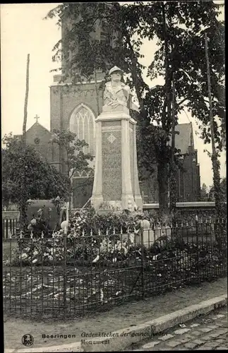 Ak Beringen Flandern Limburg, Monument