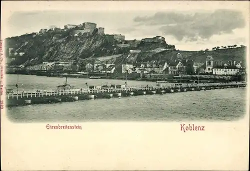 Ak Ehrenbreitstein Koblenz am Rhein, Teilansicht