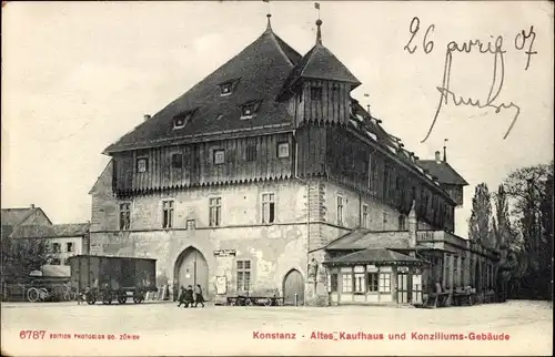 Ak Konstanz am Bodensee, Altes Kaufhaus, Konziliums-Gebäude