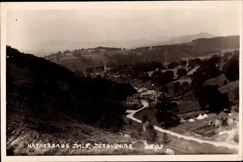 Ak Hathersage Dale Derbyshire, Gesamtansicht