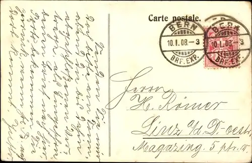 Briefmarken Ak Schweiz, Helvetia, 5 Franco, Knabe Tell mit Äpfeln, Schirm