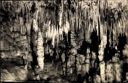 Ak Mallorca Balearische Inseln Spanien, Cuevas del Drach, Tropfsteinhöhle