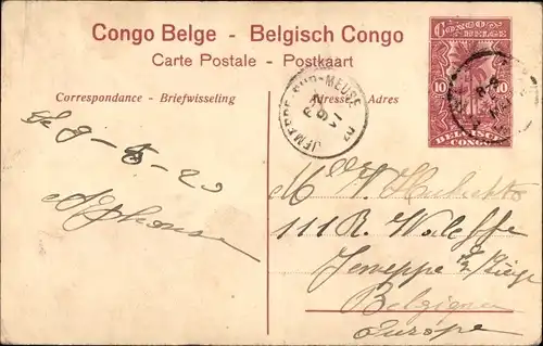 Ak Congo Belge DR Kongo Zaire, Avenue des Palmiers a Banana