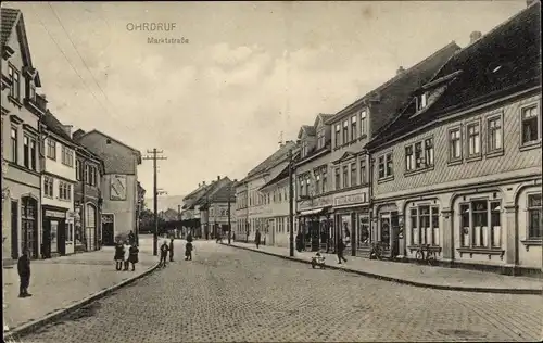 Ak Ohrdruf in Thüringen, Marktstraße, Geschäfte