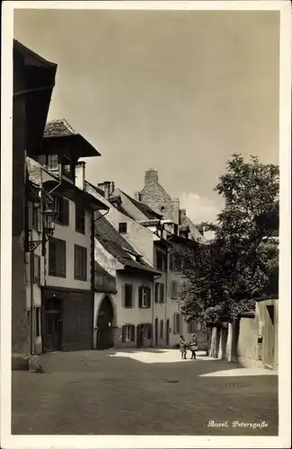 Ak Bâle Basel Stadt Schweiz, Petergasse