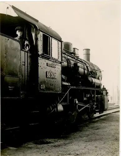 Foto Eisenbahn, Lokomotive Nr. 553410, Schaffner