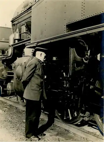 Foto Eisenbahn, Dampflokomotive, Schaffner