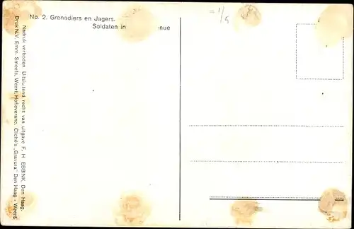 Künstler Ak van Oorschot, Niederländische Soldaten in Uniformen, Grenadiers en Jagers