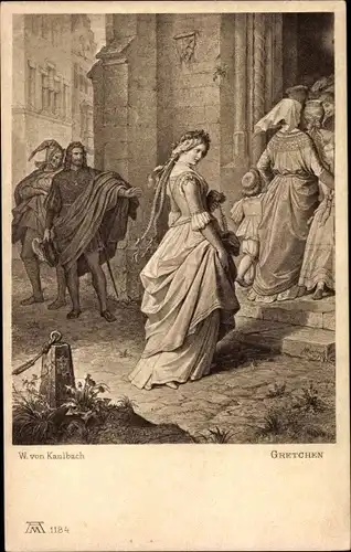Künstler Ak Kaulbach, W., Gretchen