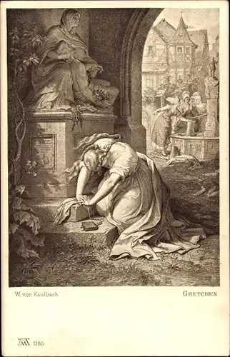 Künstler Ak Kaulbach, W., Gretchen