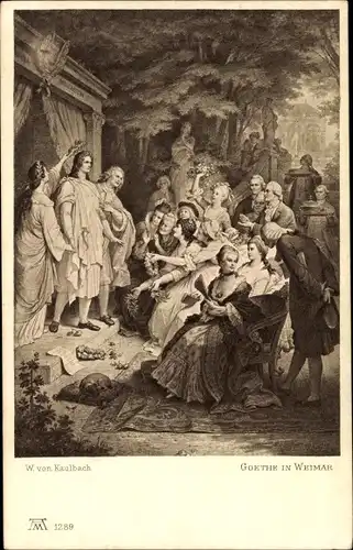 Künstler Ak Kaulbach, W. v., Goethe in Weimar