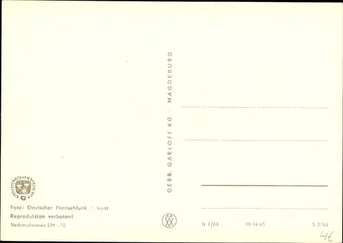 Ak Unser Sandmännchen, Sandmann, DDR Kinderfernsehen, Traktor, S 2/63