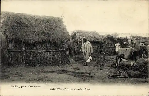 Ak Casablanca Marokko, Gourbi Arabe