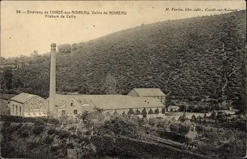 Ak Condé sur Noireau Calvados, Vallee du Noireau, Filature de Cailly