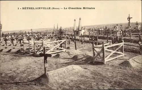 Ak Béthelainville Meuse, Le Cimetiere Militaire