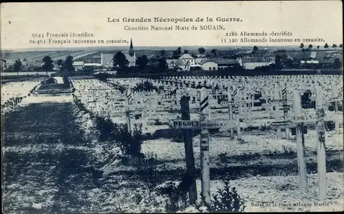 Ak Souain Marne, Les Grandes Necropoles de la Guerre, Cimetiere National Mixte