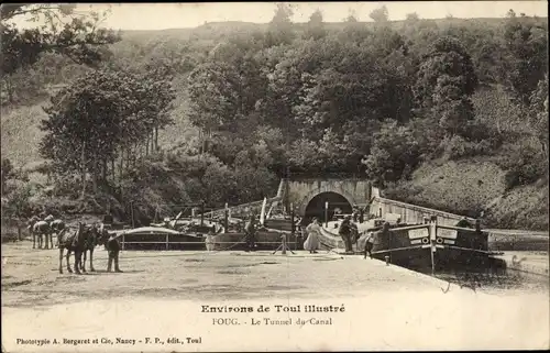 Ak Foug Meurthe et Moselle, vue générale du Tunnel du Canal