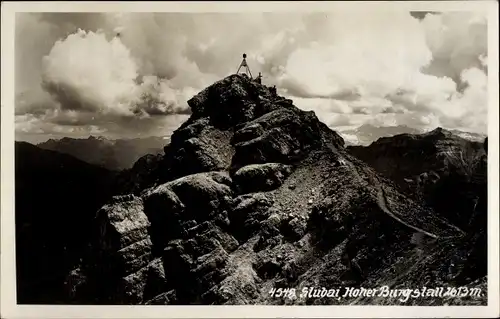 Ak Stubai Tirol Österreich, Hoher Burgstall
