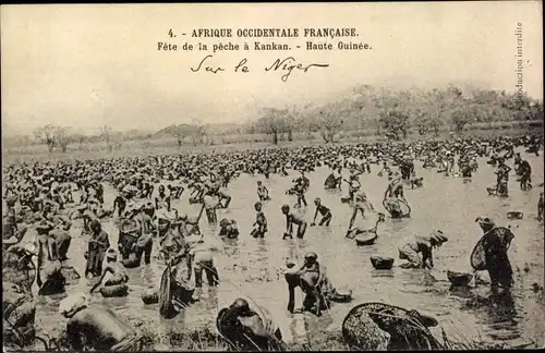 Ak Kankan Guinea, Afrique Occidentale Francaise, Fete de la peche a Kankan, Niger