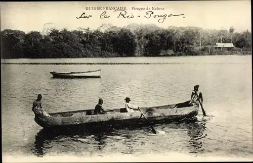 Ak Guinea, Guinee Francaise, Pirogue de Nalons, Sur le Rio Pongo