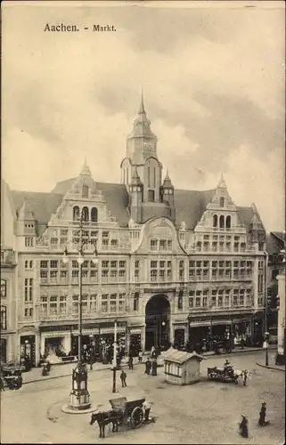 Ak Aachen in Nordrhein Westfalen, Markt, Kutsche