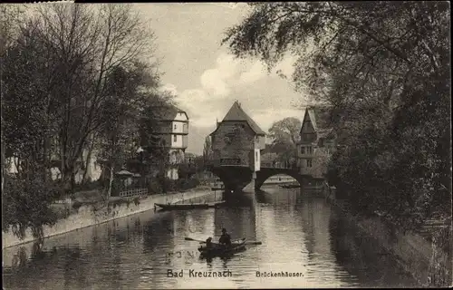 Ak Bad Kreuznach in Rheinland Pfalz, Brückenhäuser