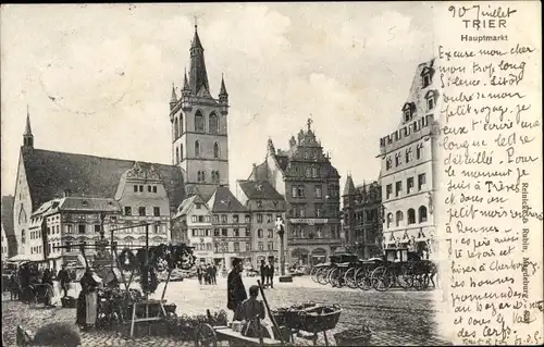 Ak Trier an der Mosel, Hauptmarkt
