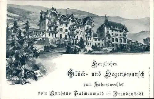 Litho Freudenstadt im Nordschwarzwald, Kurhaus Palmenwald