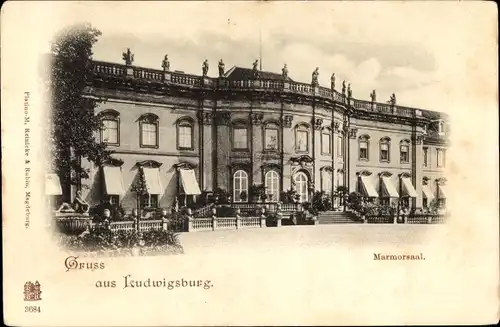 Ak Ludwigsburg in Württemberg, Marmorsaal