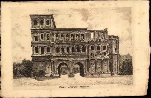 Künstler Ak Trier an der Mosel, Porta Nigra