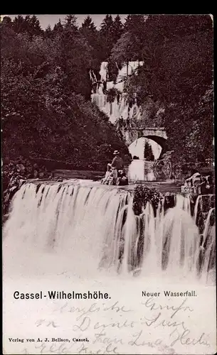 Ak Bad Wilhelmshöhe Kassel in Hessen, Neuer Wasserfall