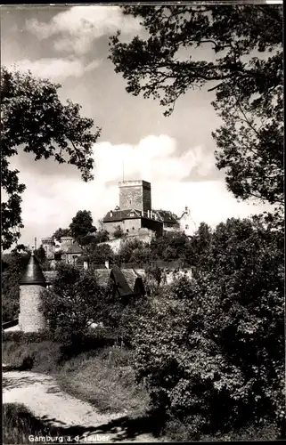 Ak Gamburg Werbach an der Tauber, Schloss, Panorama