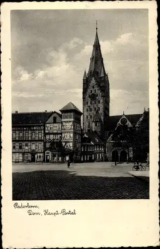 Ak Paderborn in Westfalen, Dom, Hauptportal