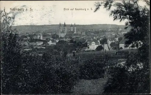 Ak Naumburg an der Saale, Panorama, Kirchturm