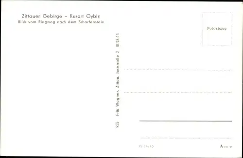 Ak Oybin in der Oberlausitz, Zittauer Gebirge, Blick vom Ringweg nach dem Scharfenstein, Panorama