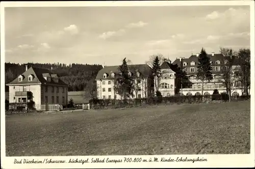 Ak Bad Dürrheim im Schwarzwald, Teilansicht mit Kinder Erholungsheim