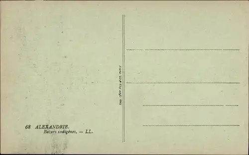 Ak Alexandria Ägypten, The Native Bazaars, Bazar der Einheimischen