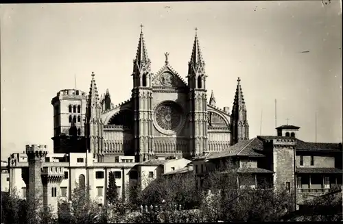 Ak Palma de Mallorca Balearische Inseln Spanien,, Las Torres de la Catedral, Kirche