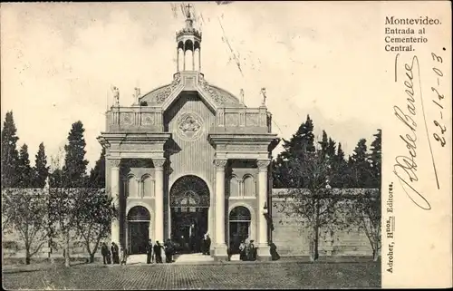 Ak Montevideo Uruguay, Entrada al Cementerio Central